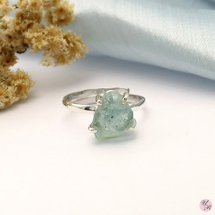 Aquamarine Rough Ring