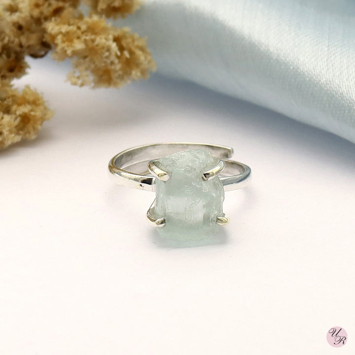 Aquamarine Rough Ring