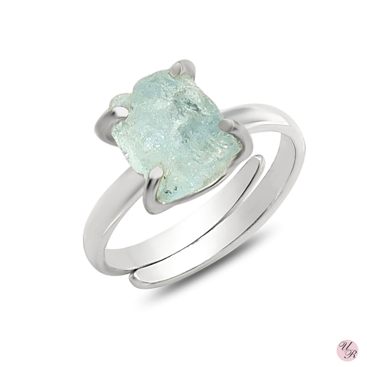 Aquamarine Rough Ring