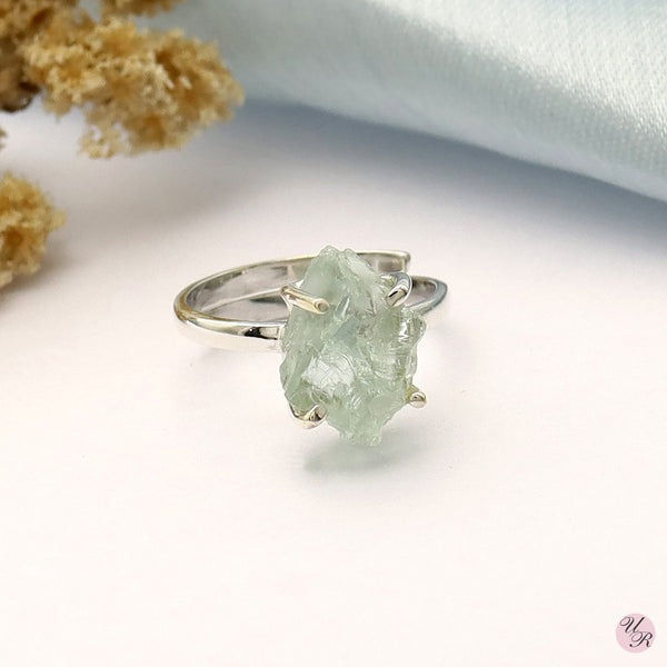 Aquamarine Rough Ring