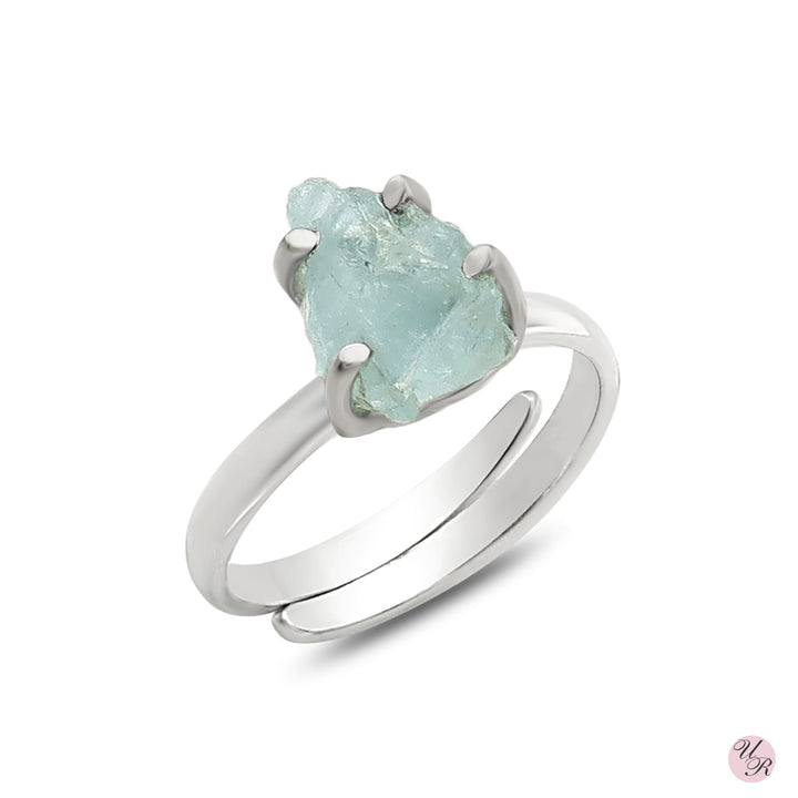 Aquamarine Rough Ring 