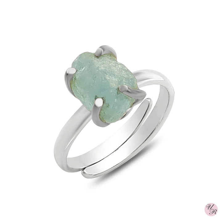 Aquamarine Rough Ring (Adj.)