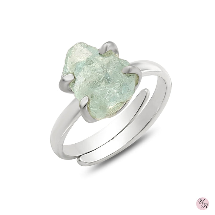 Aquamarine Rough Ring (Adj.)