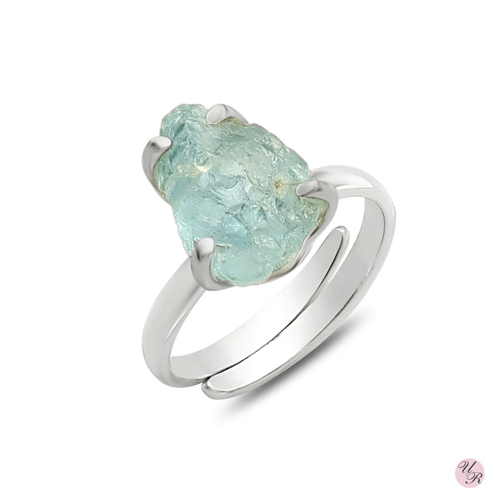 Aquamarine Rough Ring (Adj.)