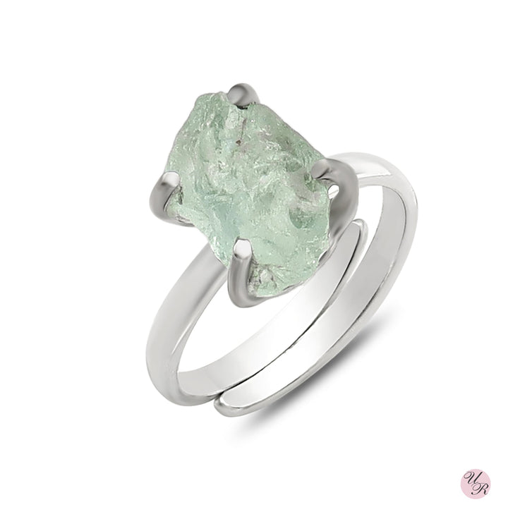 Aquamarine Rough Ring (Adj.)