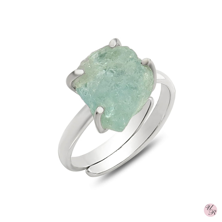 Aquamarine Rough Ring (Adj.)