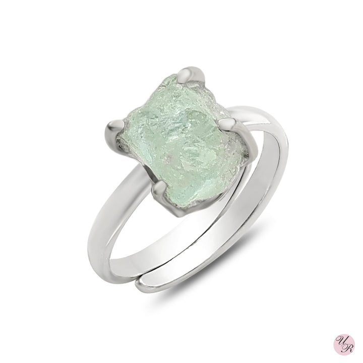 Aquamarine Rough Ring (Adj.)