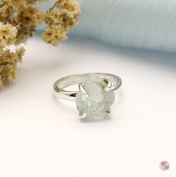 Aquamarine Rough Ring