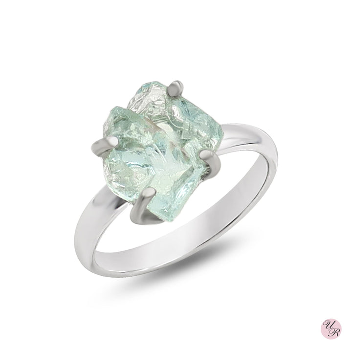 Aquamarine Rough Ring