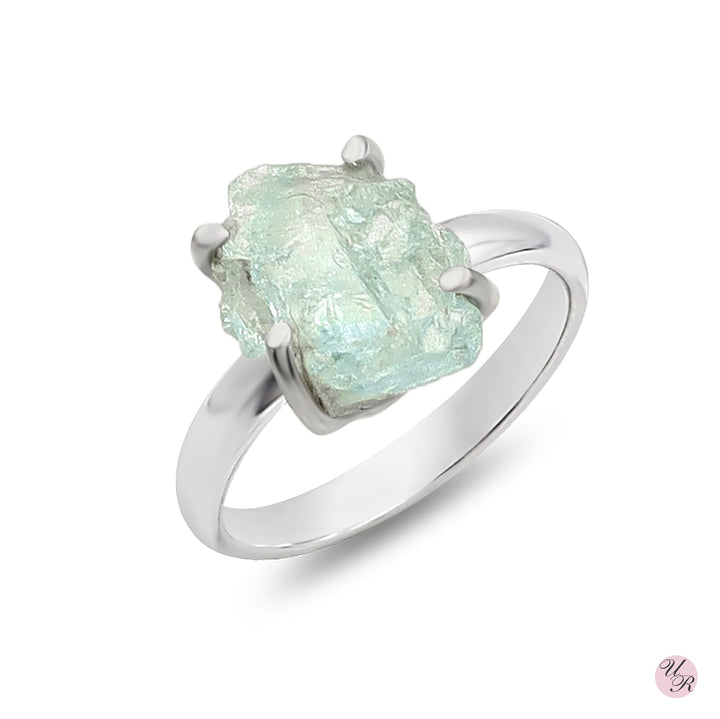 Aquamarine Rough Ring