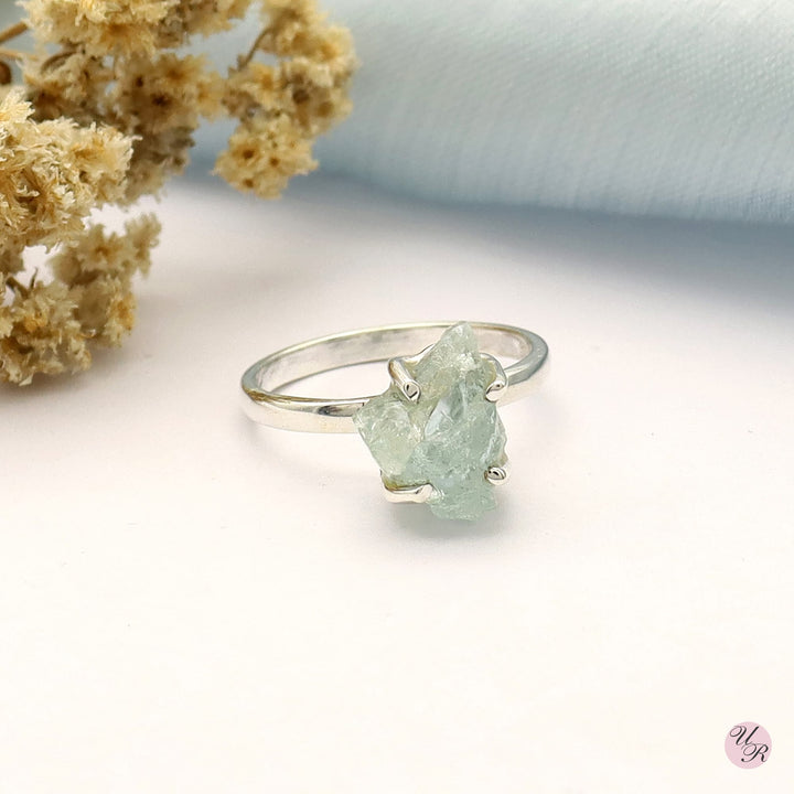 Aquamarine Rough Ring