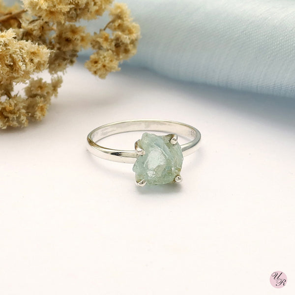 Aquamarine Rough Ring