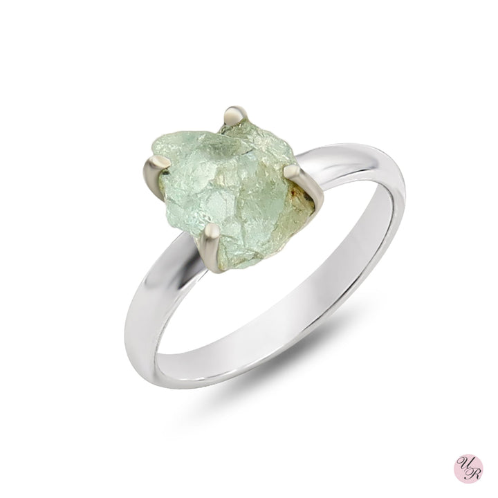 Aquamarine Rough Ring