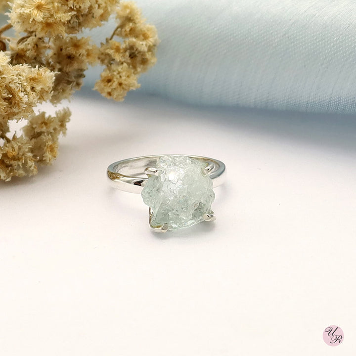 Aquamarine Rough Ring