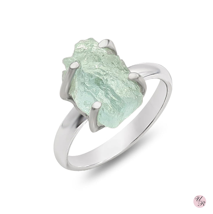 Aquamarine Rough Ring