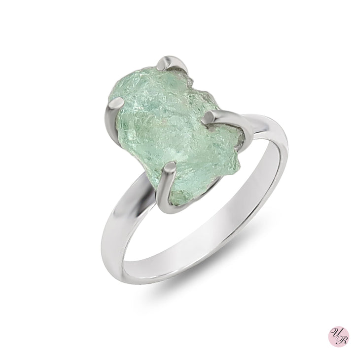 Aquamarine Rough Ring