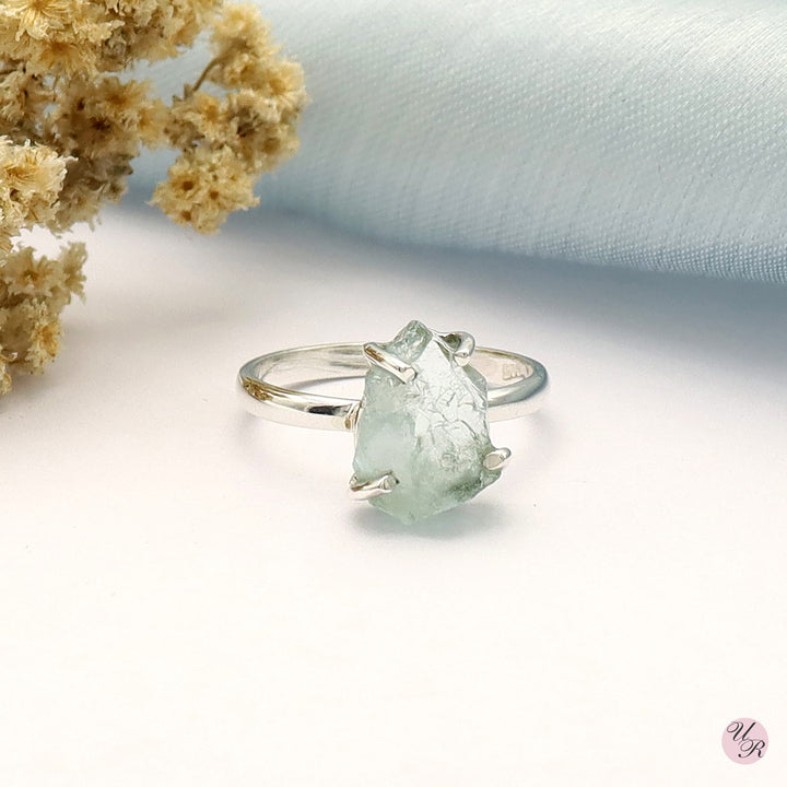 Aquamarine Rough Ring