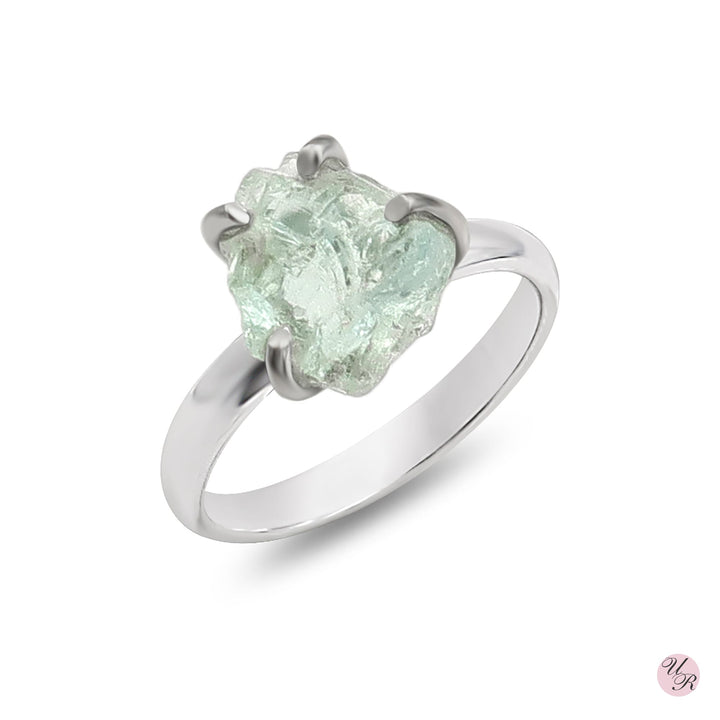 Aquamarine Rough Ring