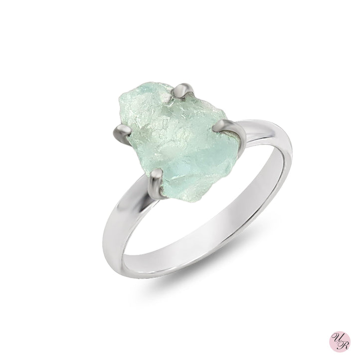 Aquamarine Rough Ring