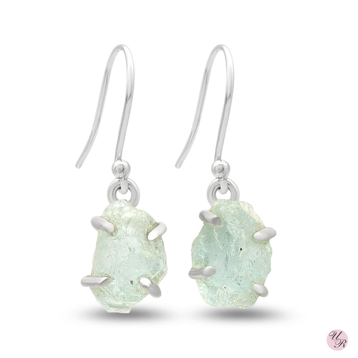 Aquamarine Rough Earring