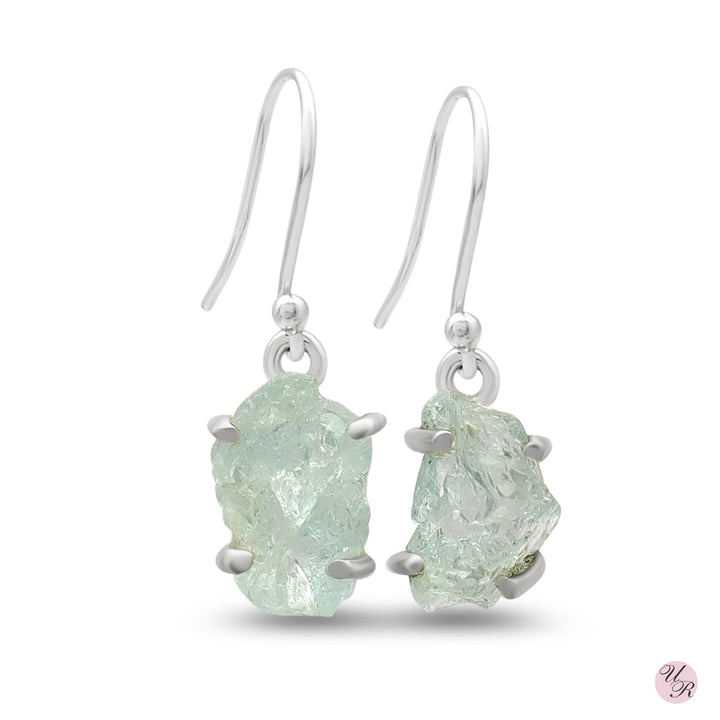 Aquamarine Rough Earring