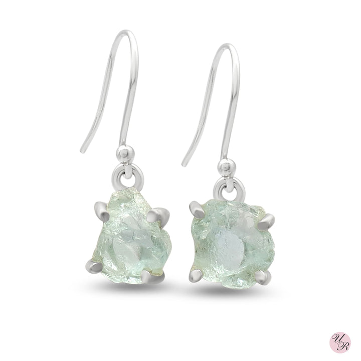 Aquamarine Rough Earring