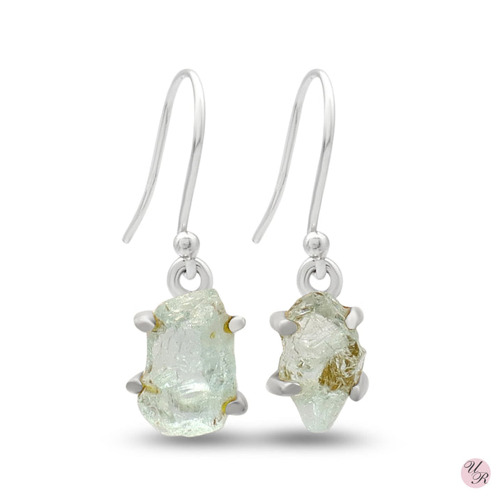 Aquamarine Rough Earring