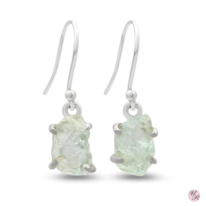 Aquamarine Rough Earring