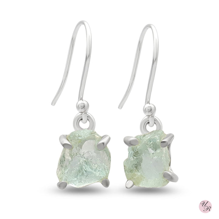 Aquamarine Rough Earring