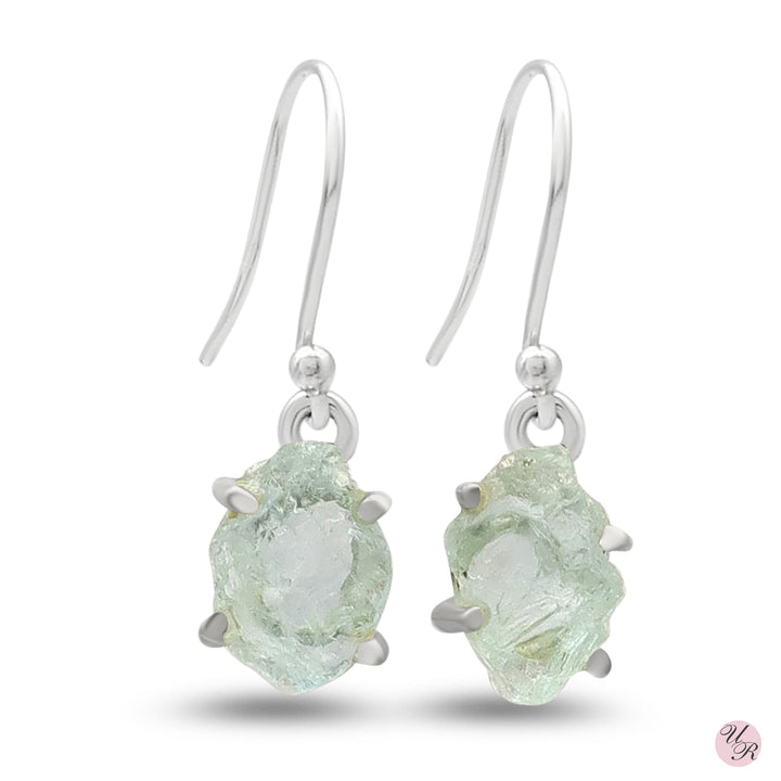 Aquamarine Rough Earring