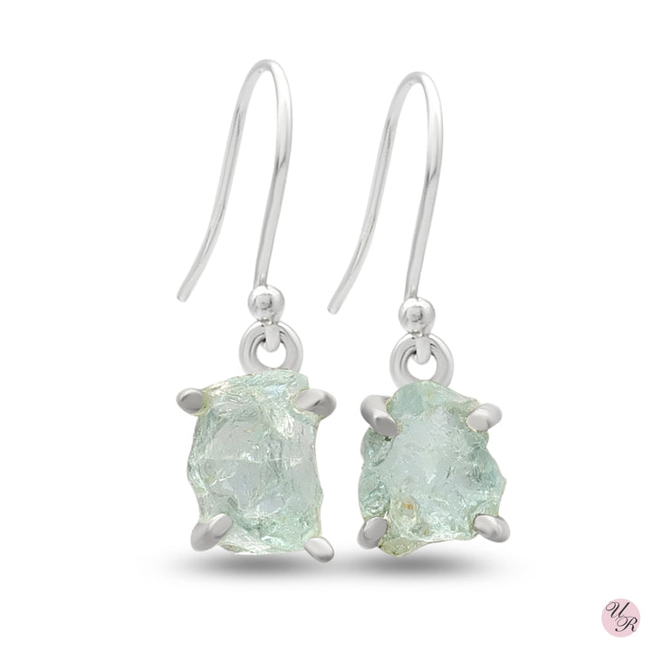 Aquamarine Rough Earring