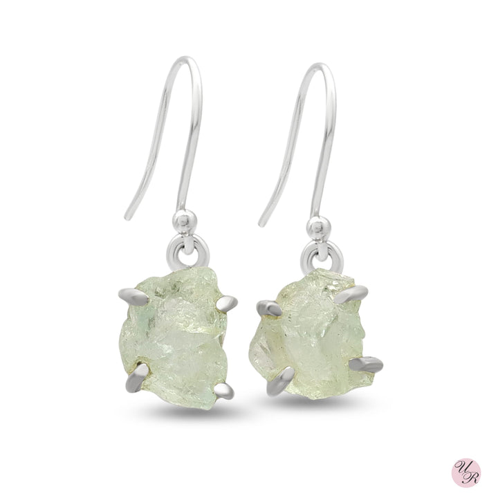 Aquamarine Rough Earring