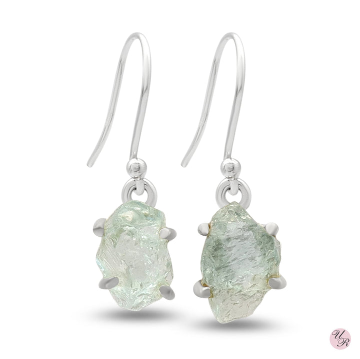 Aquamarine Rough Earring