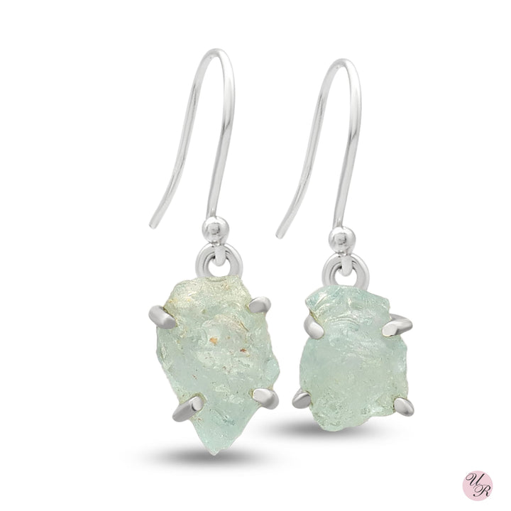 Aquamarine Rough Earring