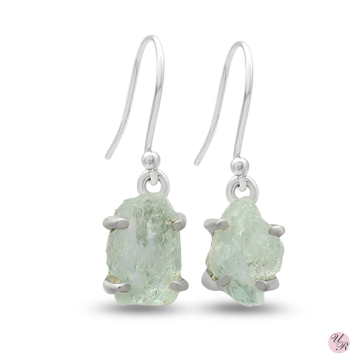 Aquamarine Rough Earring