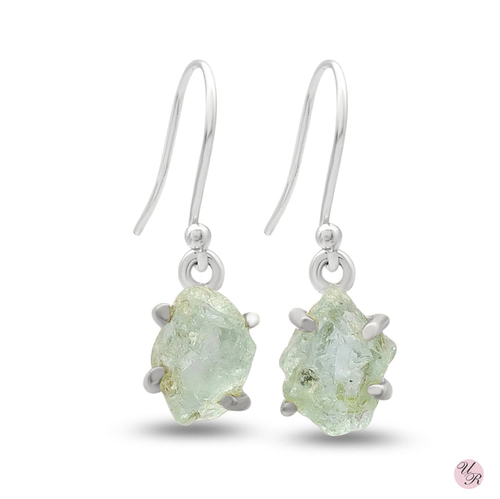 Aquamarine Rough Earring