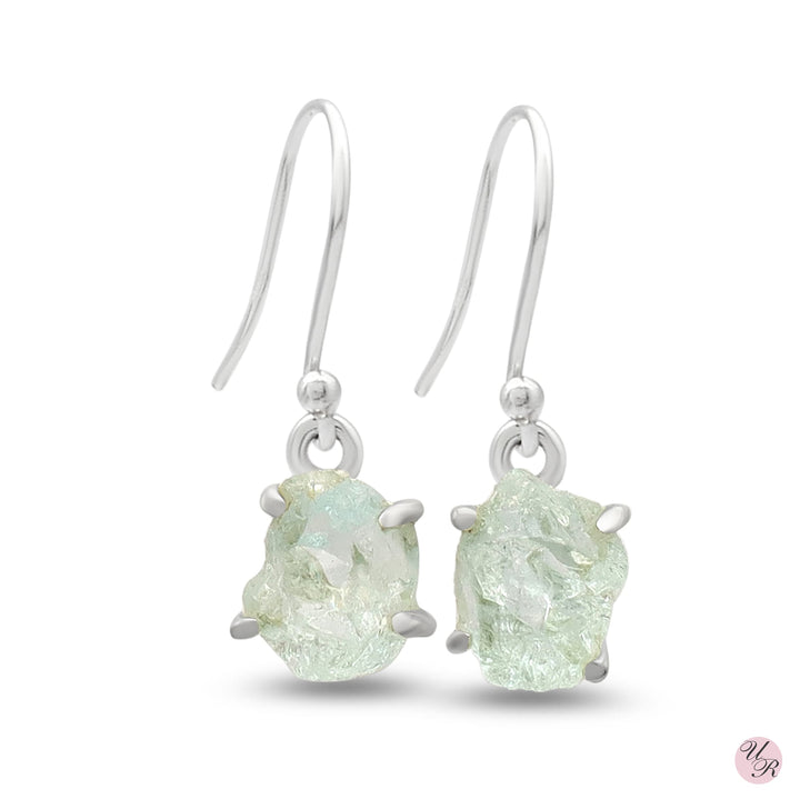 Aquamarine Rough Earring