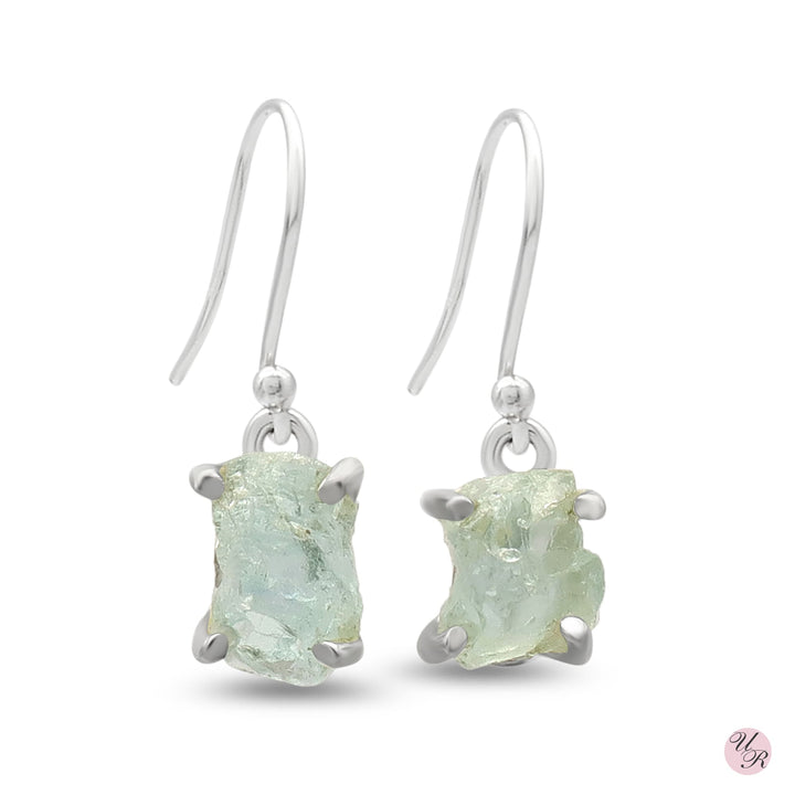 Aquamarine Rough Earring