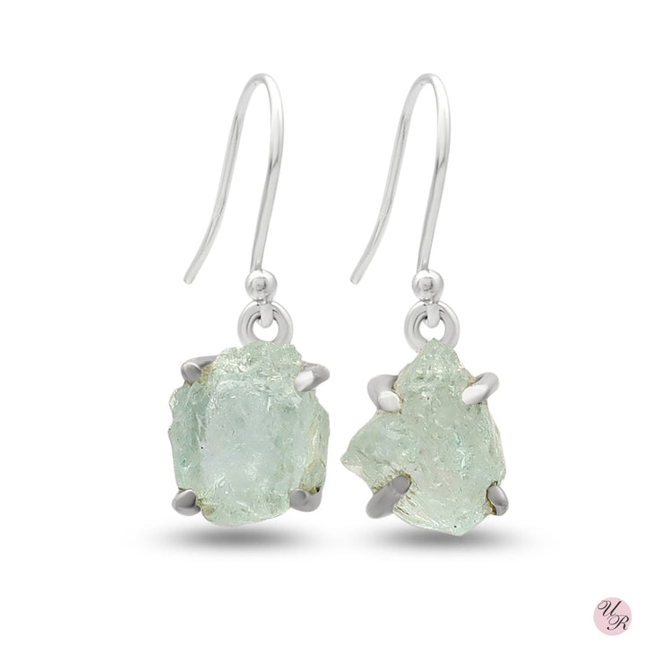 Aquamarine Rough Earring