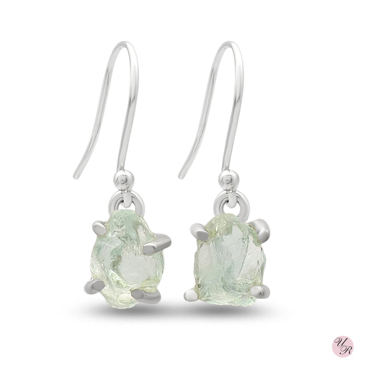 Aquamarine Rough Earring