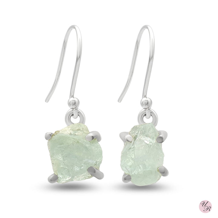 Aquamarine Rough Earring