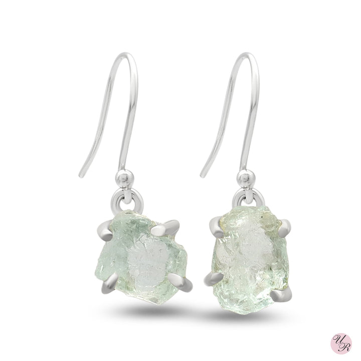 Aquamarine Rough Earring