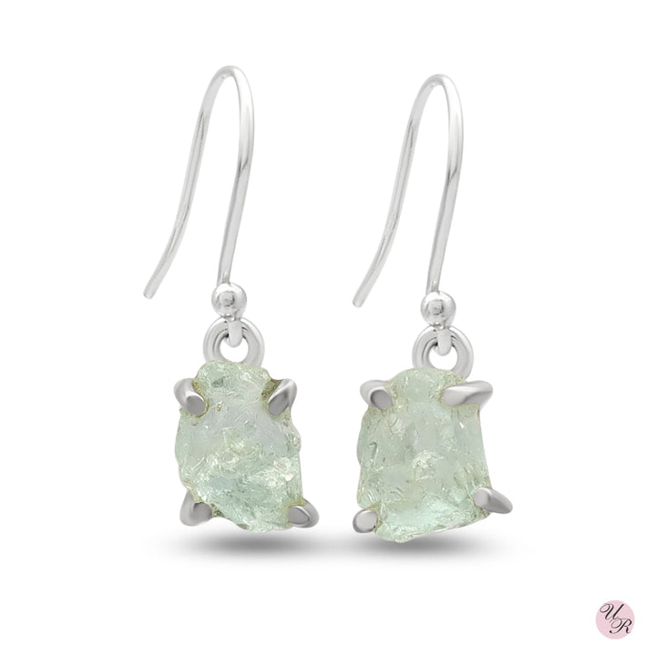 Aquamarine Rough Earring