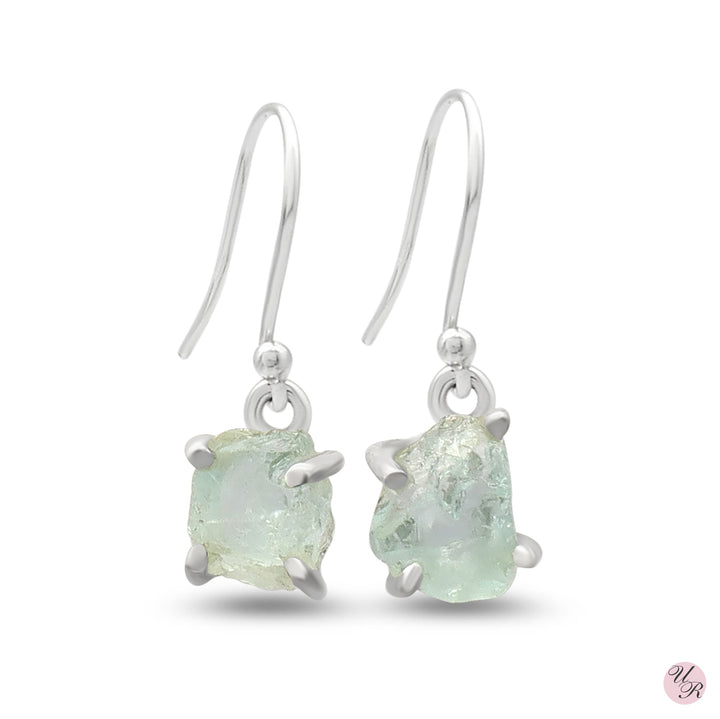 Aquamarine Rough Earring