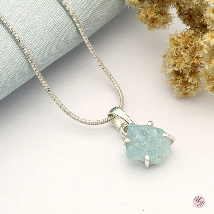 Aquamarine Rough Pendant 