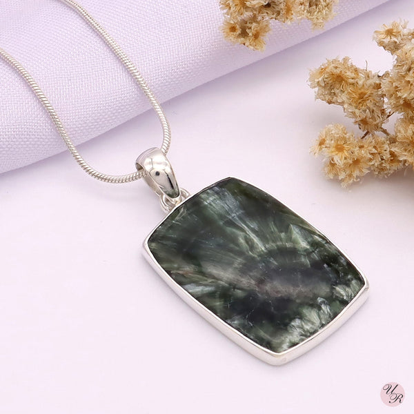 Seraphinite Pendant Without Chain