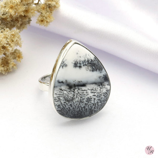 Dendritic Agate Ring (Adj.)