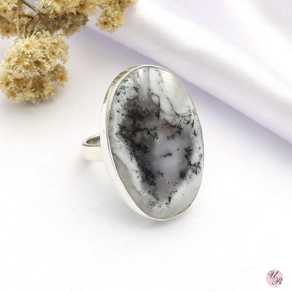 Dendritic Agate Ring (Adj.)