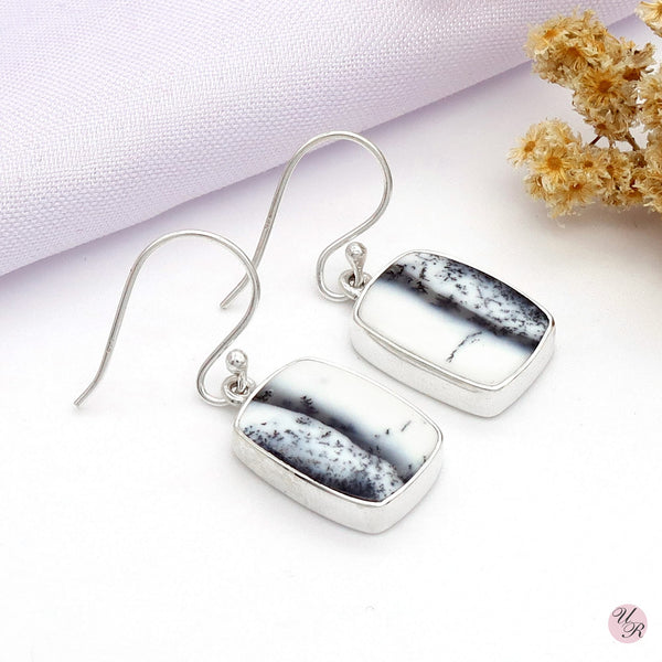 Dendritic Agate Earring