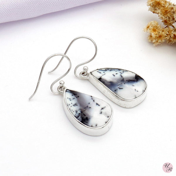 Dendritic Agate Earring